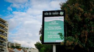 Digital billboard for afgb conference in toulon