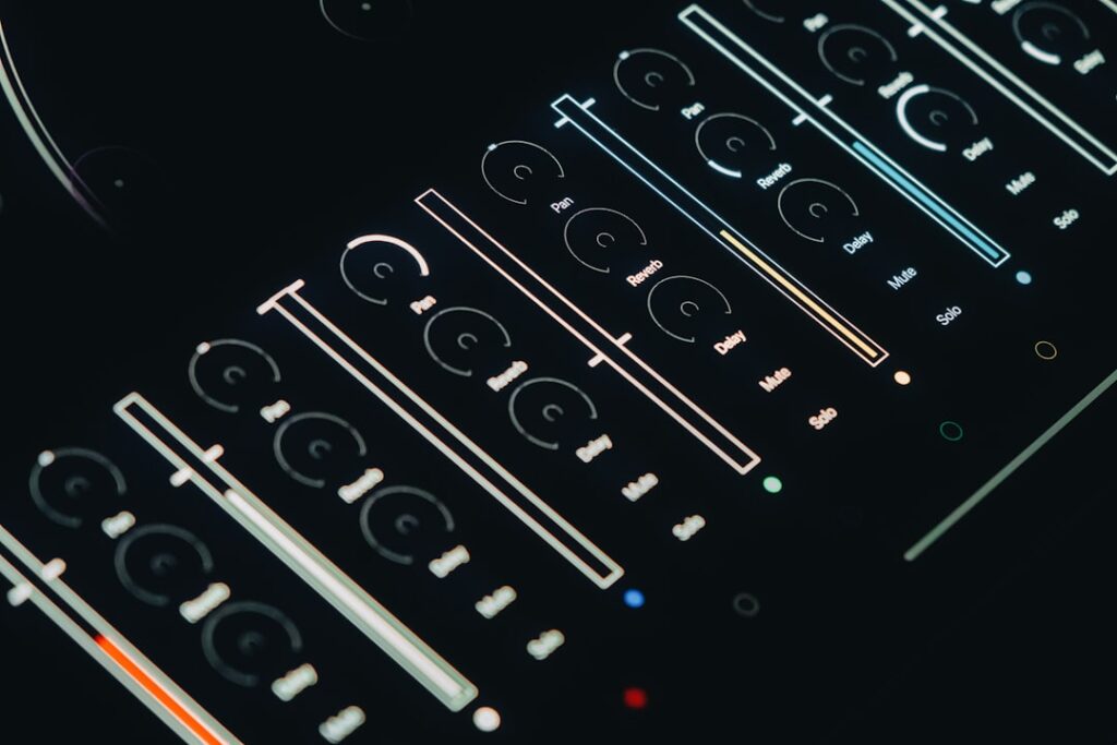 A close up of a control panel with buttons